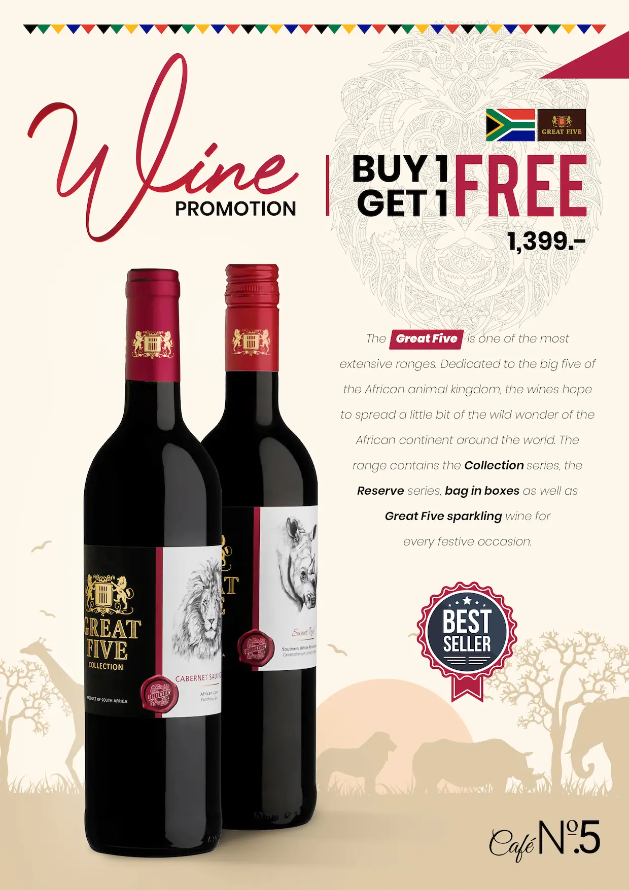 South African Wine Promotion Buy 1 Get 1 Free